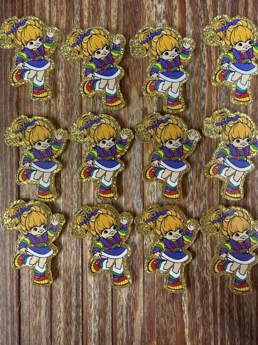 12 Pc Rainbow Brite Acrylic Flatbacks